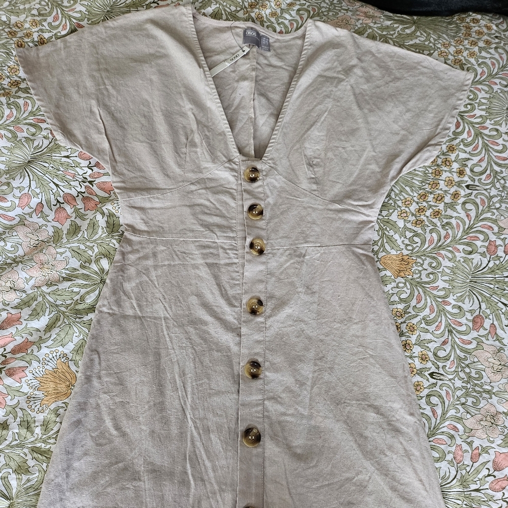 Asos Linen Midi Dress